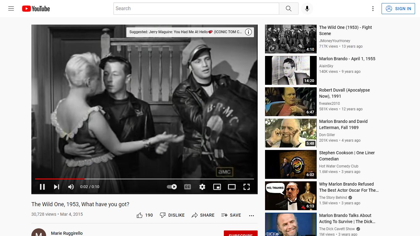 The Wild One, 1953, What have you got? - YouTube